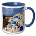thumbnail image 1 of 3drose, Cityscape of Blue Roofs Churches and Houses. Santorini. Greece., 15oz Two-tone Blue Mug, 1 of 6