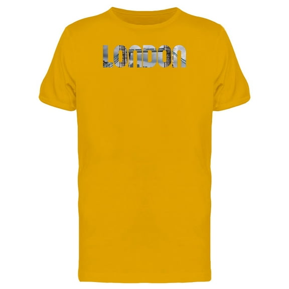 Cityscape On London City Name T-Shirt Men -Image by Shutterstock, Male Large