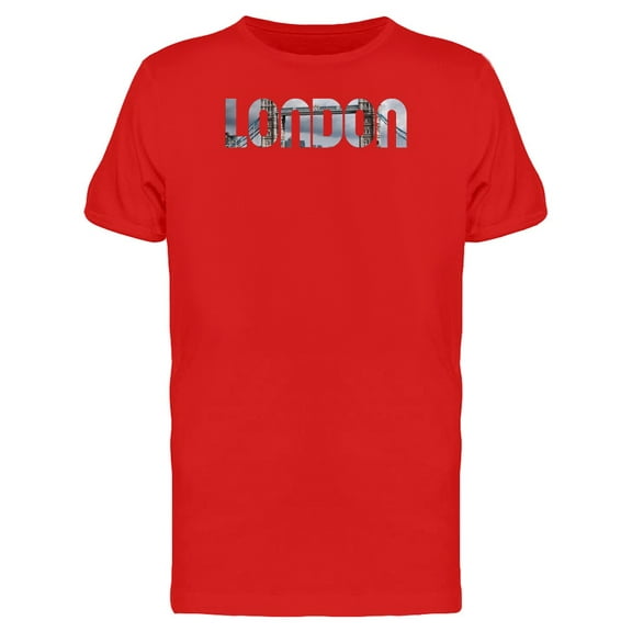 Cityscape On London City Name T-Shirt Men -Image by Shutterstock, Male Large