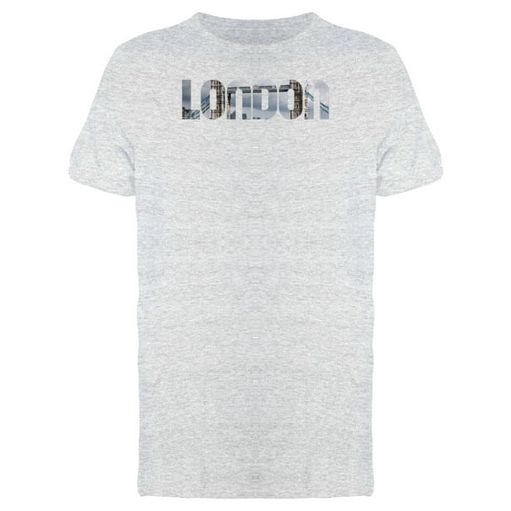Cityscape On London City Name T-Shirt Men -Image by Shutterstock, Male Medium
