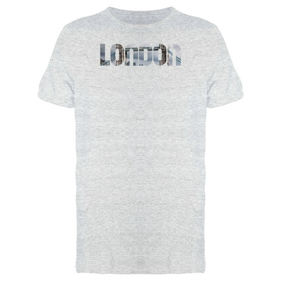 Cityscape On London City Name T-Shirt Men -Image by Shutterstock, Male x-Large