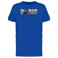 thumbnail image 1 of Cityscape On Paris City Name Tee Men's -Image by Shutterstock, 1 of 2