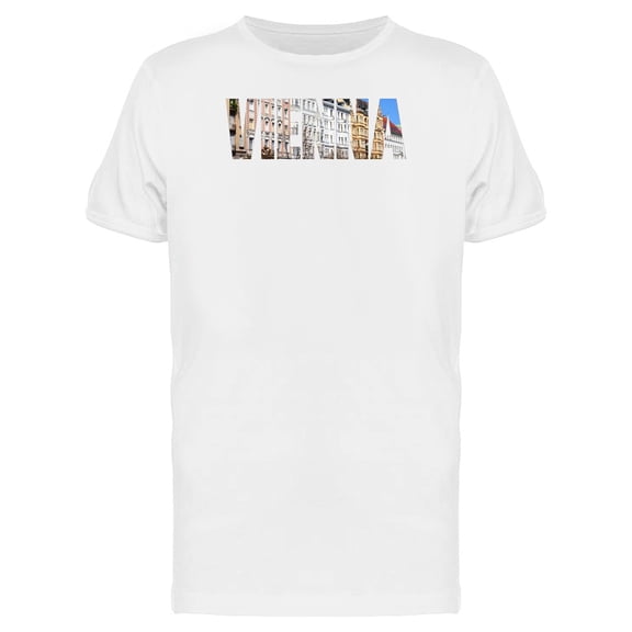 Cityscape On Vienna City Name T-Shirt Men -Image by Shutterstock, Male Large