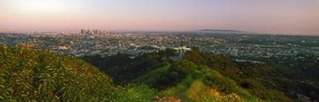 Cityscape Santa Monica City of Los Angeles Los Angeles County California USA Canvas Art - Panoramic Images (18 x 6)