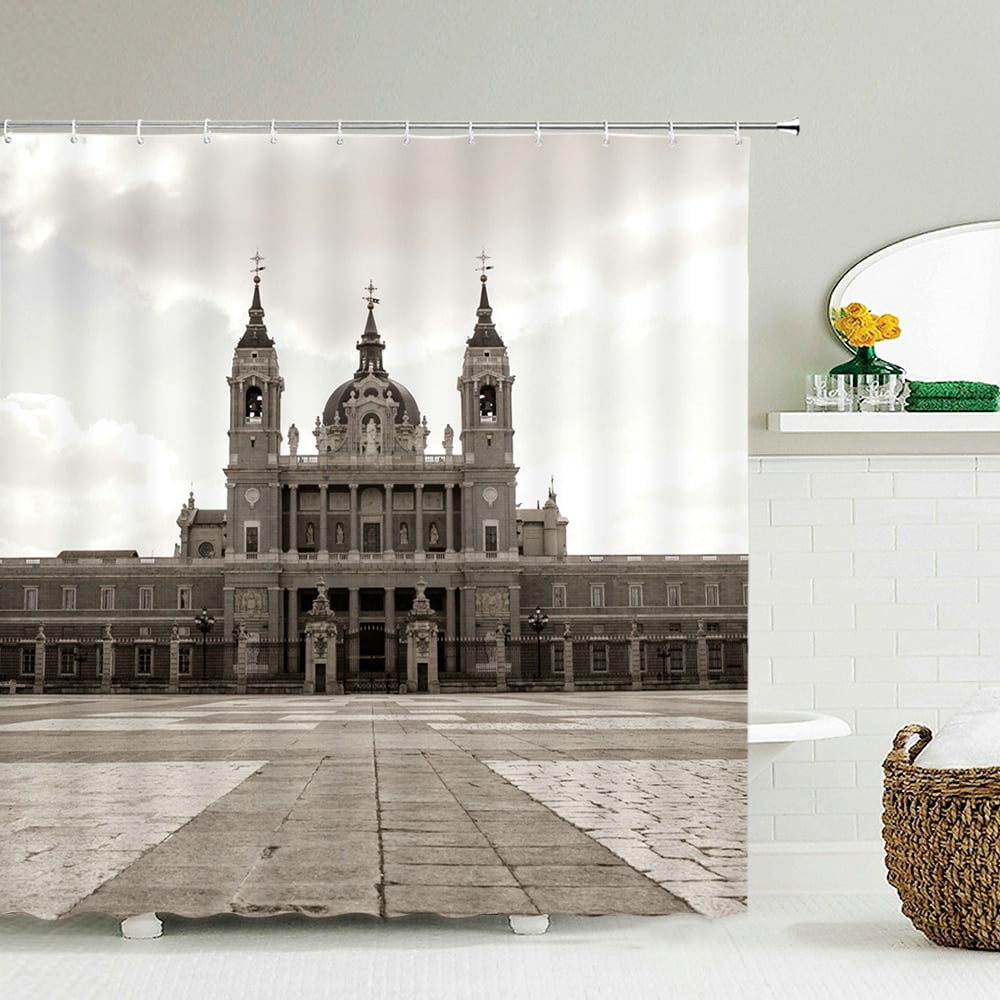 Cityscape Shower Curtain Nyc Night Skyline Scenery View Artwork Picture