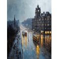 thumbnail image 1 of Cityscape Street Scene Oil Canvas Print, Wall Decor for Living Room Bedroom Office Hallway Hotel Cafe, 1 of 8
