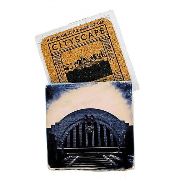 Cityscape Tiles Union Terminal - One Coaster 4.25 Inch, Ceramic - Museum Center Unionterminal