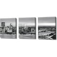 thumbnail image 1 of Cityscape Wall Art Cleveland City Skyline Pictures 3 Piece Canvas Paintings Contemporary Artwork City Night View Panorama Posters and Prints Stretched Framed Ready to Hang, 48" Wx24 H, 1 of 5