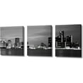 thumbnail image 1 of Cityscape Wall Art Cleveland City Skyline Pictures 3 Piece Canvas Paintings Contemporary Artwork City Night View Panorama Posters and Prints Stretched Framed Ready to Hang, 48" Wx24 H, 1 of 5