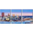 thumbnail image 1 of Cityscape Wall Art Cleveland City Skyline Pictures 3 Piece Canvas Paintings Contemporary Artwork City Night View Panorama Posters and Prints Stretched Framed Ready to Hang, 48" Wx24 H, 1 of 5
