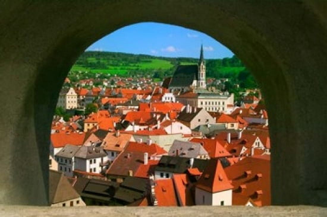 Cityscape of Cesky Krumlov Czech Republic Canvas Art - Keren Su DanitaDelimont (36 x 24)