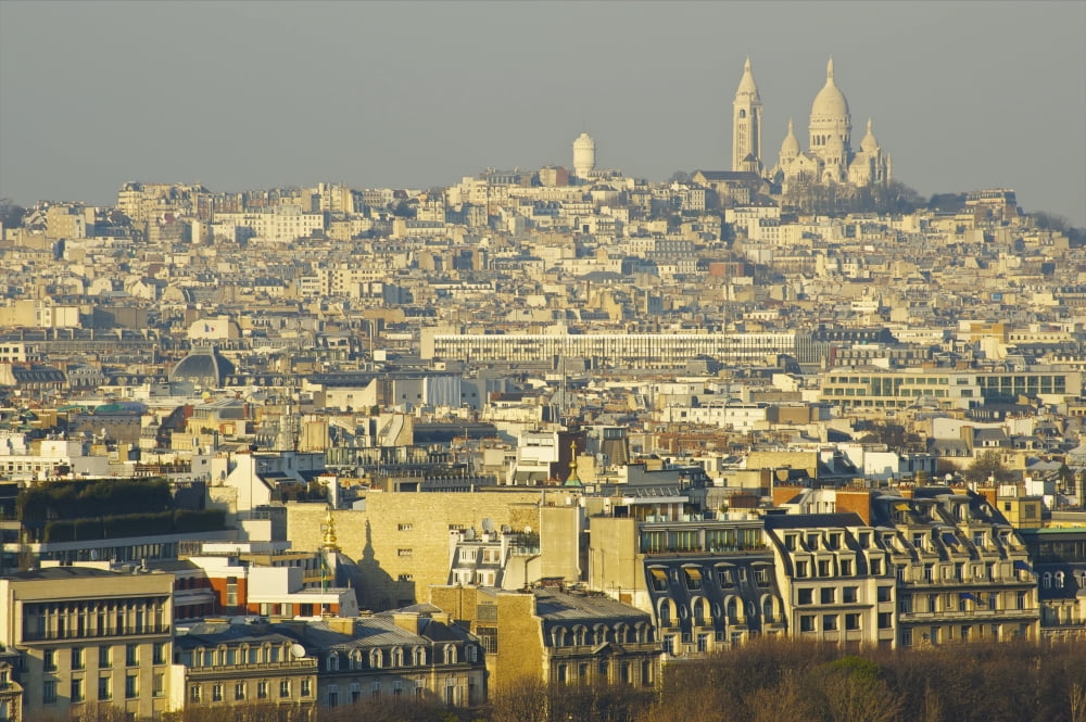 Cityscape of Paris Paris France Canvas Art - Ingrid Rasmussen Design Pics (38 x 24)