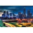 thumbnail image 1 of Cityscapes - Charlotte, North Carolina Wall Poster, 22.375" x 34", 1 of 3