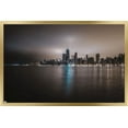 thumbnail image 1 of Cityscapes - Chicago, Illinois Skyline at Night Wall Poster, 14.725" x 22.375", Framed, 1 of 3