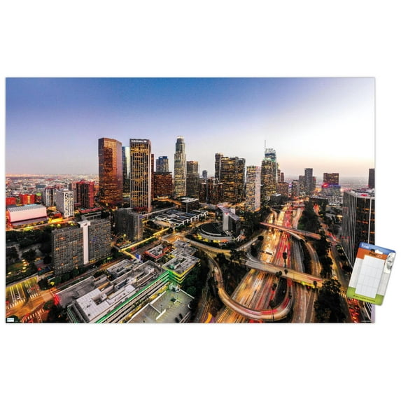Cityscapes - Los Angeles, California Wall Poster, 14.725" x 22.375"