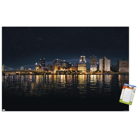 Cityscapes - Pittsburgh, Pennsylvania Wall Poster, 22.375" x 34"