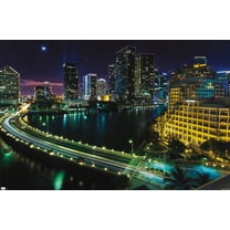 Cityscapes - Venetian Causeway Wall Poster, 14.725" x 22.375"