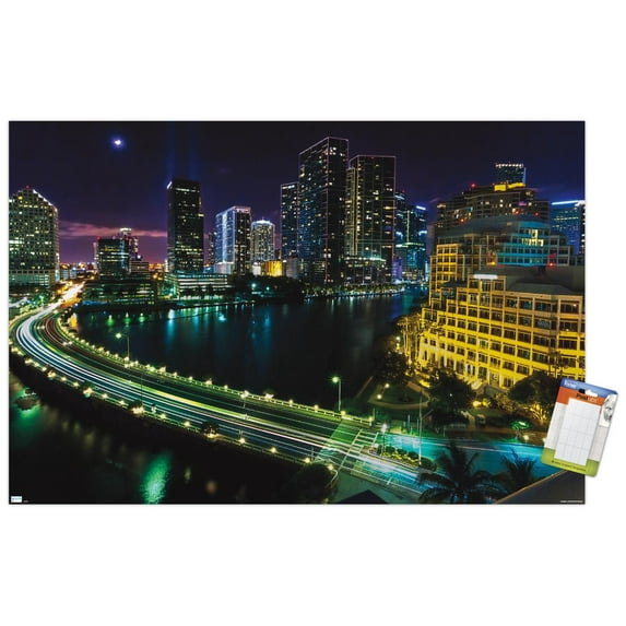 Cityscapes - Venetian Causeway Wall Poster, 22.375" x 34"