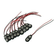 Citystores 10Pcs Snap 9V Battery Holder Clip On Buckles Connectors Cable with Lead