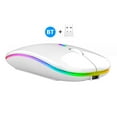 thumbnail image 1 of Citystores 2.4G Wireless Bluetooth-compatible LED Mice USB Ergonomic Gaming Mouse for Laptop Computer,White Bluetooth Dual-Mode Lighting, 1 of 8