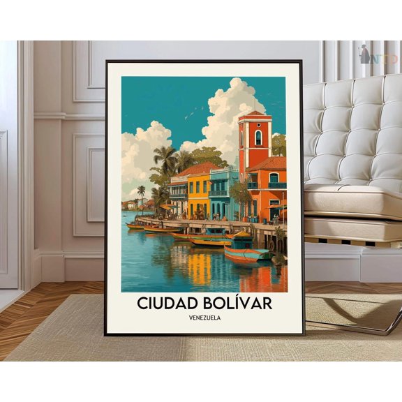 Ciudad Bolivar Venezuela Poster, Orinoco River City Wall Art