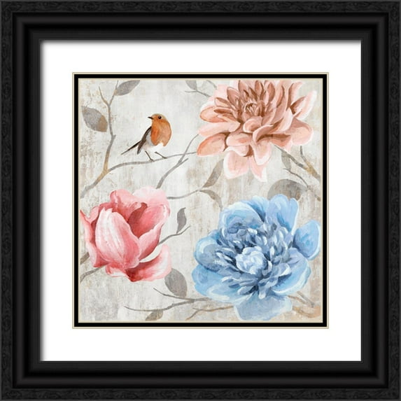 Ciullini, Andrea 15x15 Black Ornate Wood Framed with Double Matting Museum Art Print Titled - Blossoming Buds I