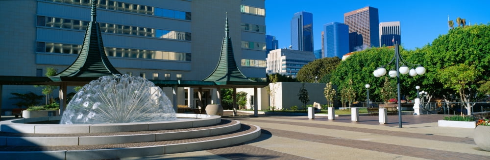 Civic Center East Los Angeles California Canvas Art - Panoramic Images (27 x 9)