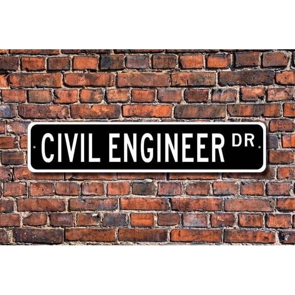 Civil Engineer Civil Engineer Gift Civil Engineer sign Civil Engineer decor Contractor Metal Aluminum Sign - Size: 16 x 4 Inches