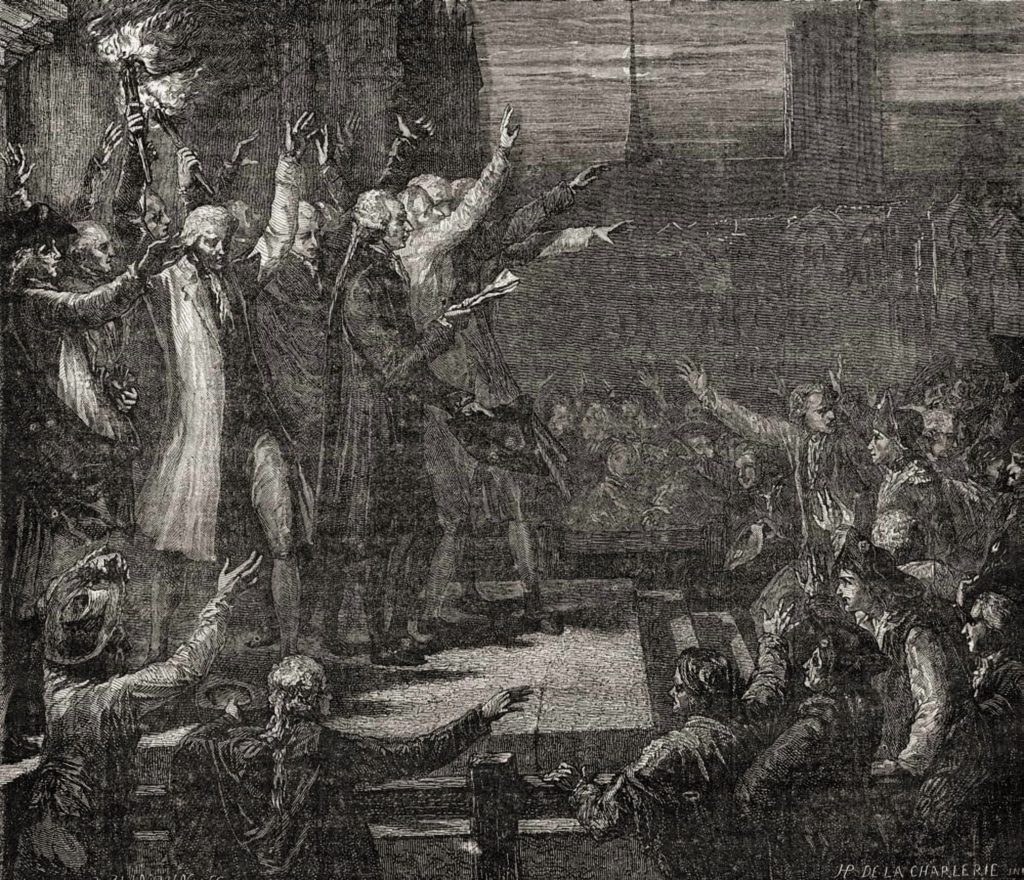 Civil Oath 1789Engraved By P Blanpain After De La Charlerie From Histoire De La Revolution Francaise By Louis Blanc Canvas Art - Ken Welsh Design Pics (32 x 28)