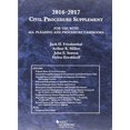 thumbnail image 1 of Pre-Owned Civil Procedure Supplement, For Use with All Pleading and Procedure Casebooks (American Casebook Series) - 2016 - 2017 edition (Paperback) 1634607589 9781634607582, 1 of 1