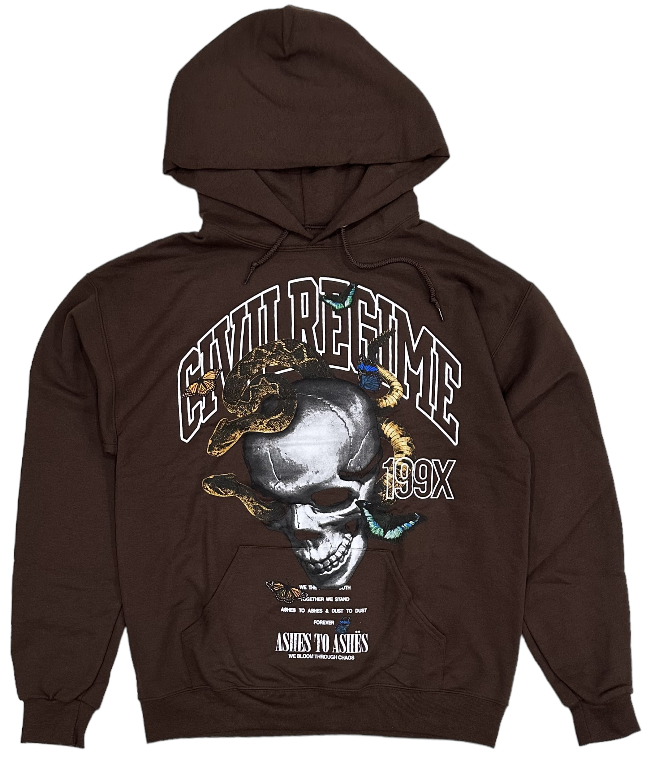 Civil Regime By Darc Sport Men's Genesis Skull Snake Hoodie Sweatshirt