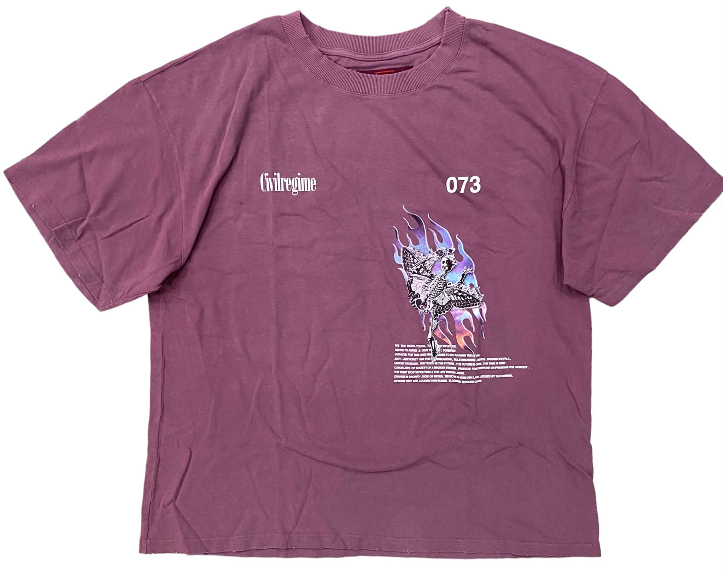 Civil Regime By Darc Sport Men's (S.I.N.) Break Through Oversized Tee  T-Shirt (Large, Vintage Mauve)