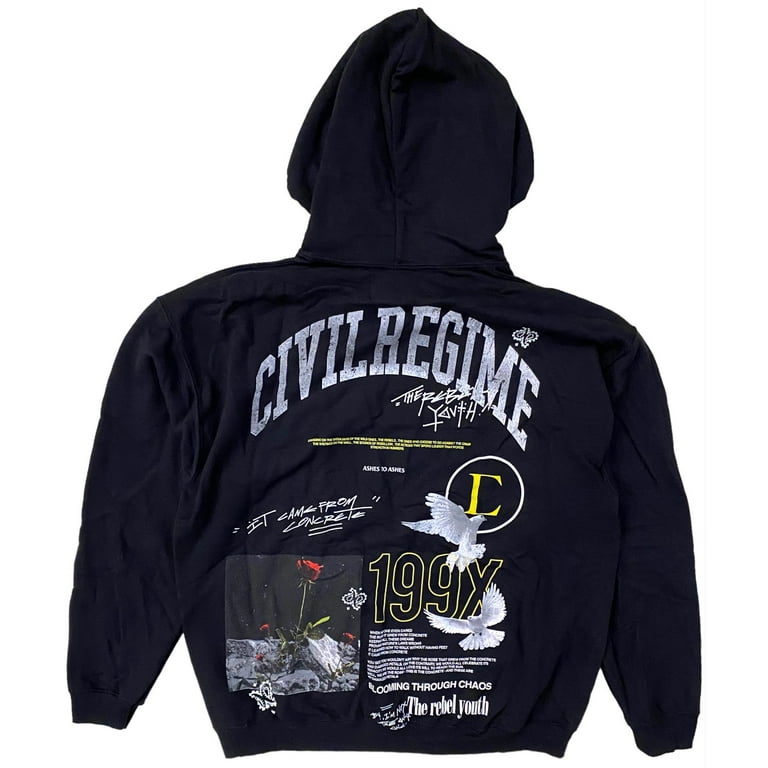 Civil Regime by Darc Sport Men s From The Concrete Classic Hoodie Sweatshirt X Large Black Walmart