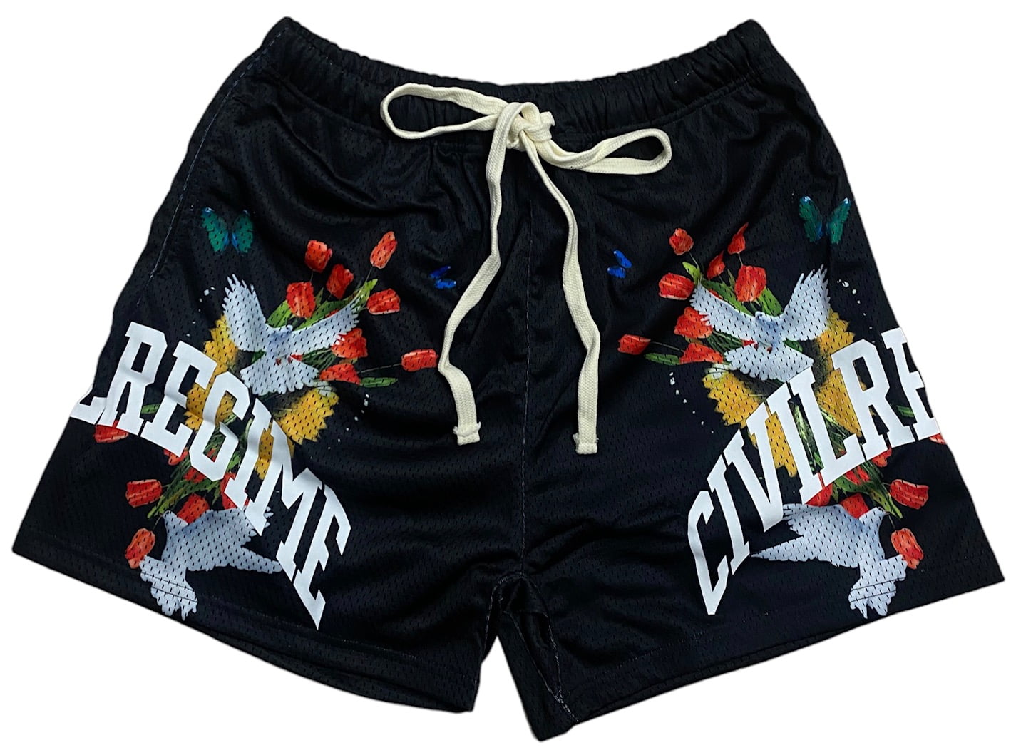 Civil Regime by Darc Sport Men's Meta 16" Mesh Shorts (Medium, Black)