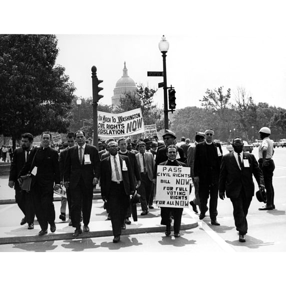 Civil Rights Demonstrators In Washington D.C. History (36 x 24)