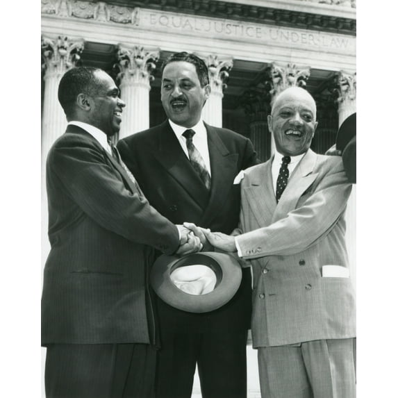 Civil Rights Lawyers After Supreme Court Ruling School Segregation Unconstitutional History (18 x 24)