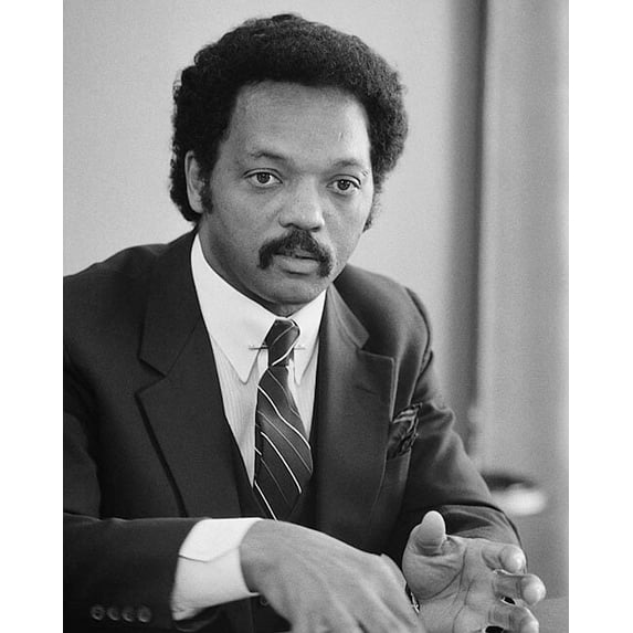 Civil Rights Leader Jesse Jackson - 24x36 Inch Laminated Aviation ...