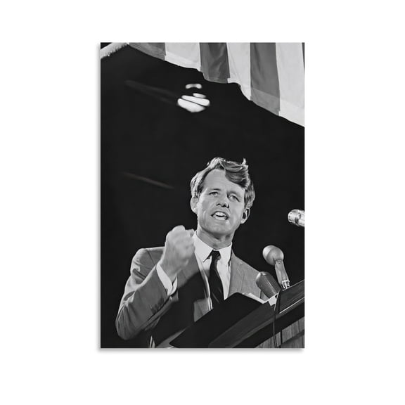 Civil Rights Movement Robert F. Kennedy Retro Poster Canvas Poster Wall Art Picture Prints Hanging Photo Gift Decor Home Posters Artworks 24x36inch(60x90cm)
