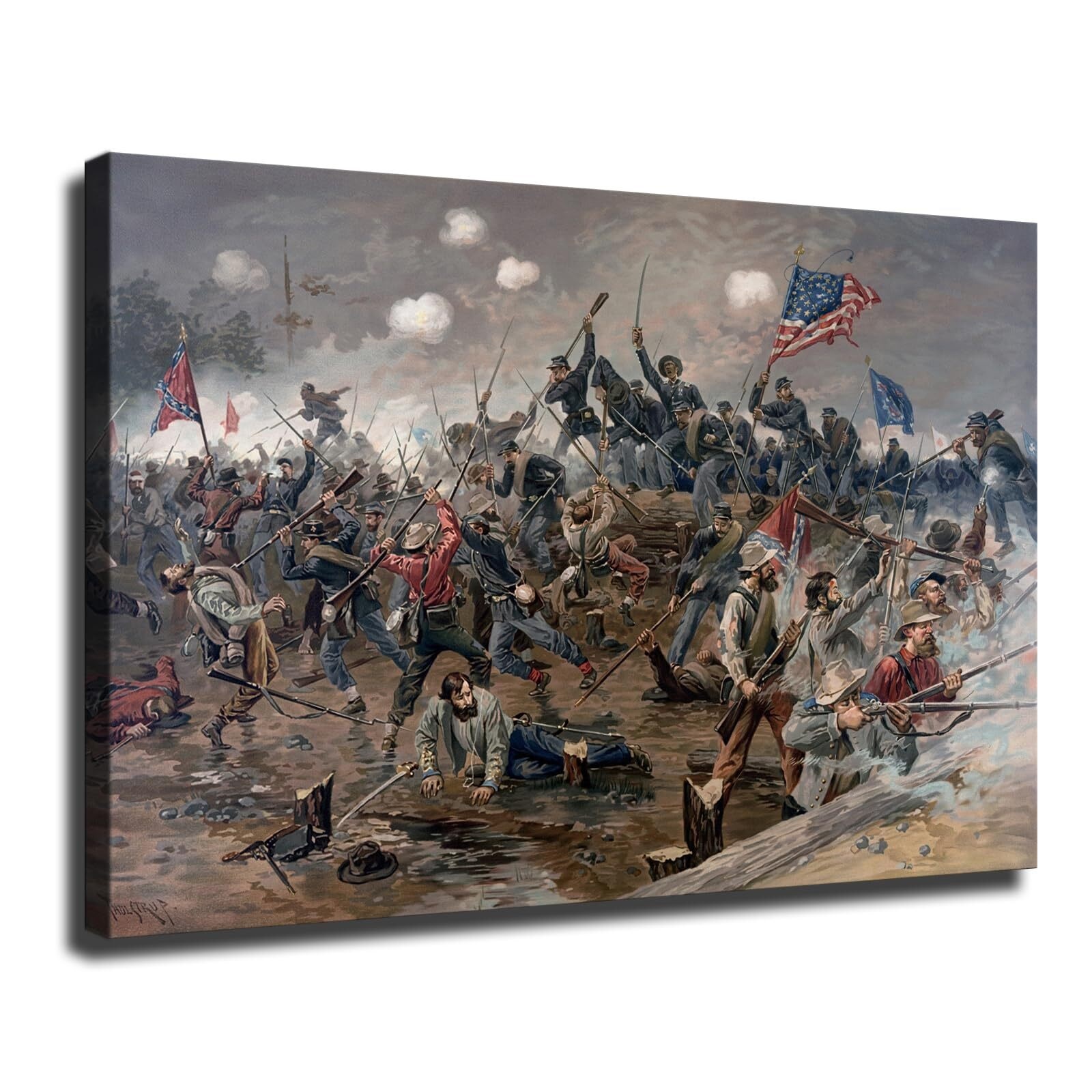 Picture Idea: Civil War Battle Canvas Wall Decor Art Painting Prints On