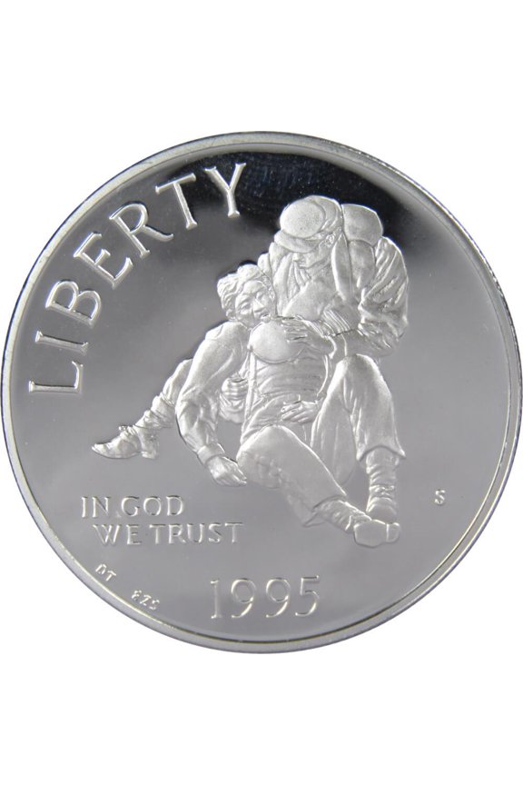 Civil War Battlefield Commemorative 1995 S 90% Silver Dollar Proof $1 Coin