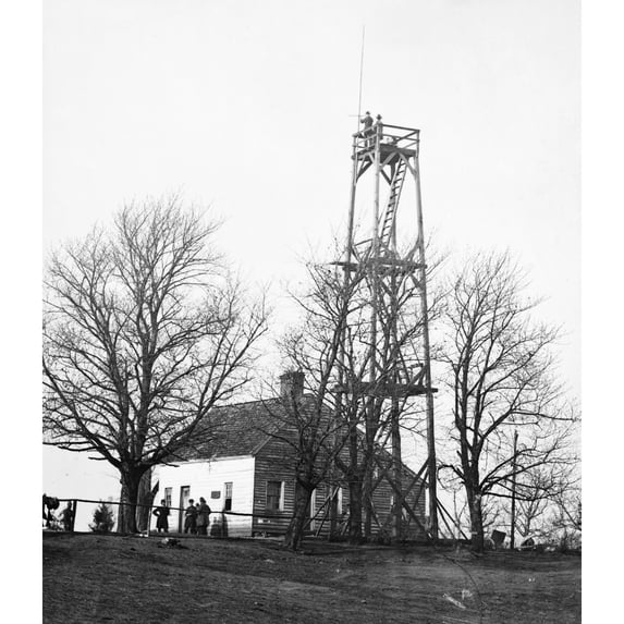 Civil War Signal Tower. Nsignal Tower At 14Th New York'S Heavy Artillery Headquarters In Petersburg Virginia.