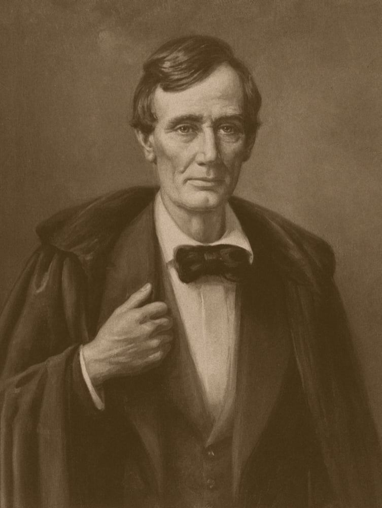 Civil War era print of President Abraham Lincoln wearing an overcoat Canvas Art - John ParrotStocktrek Images (12 x 16)