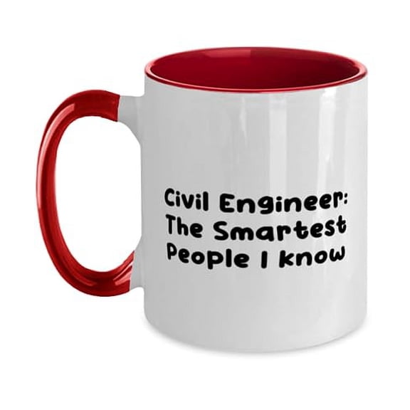 Civil engineer Gifts For Colleagues, Civil Engineer: The Smartest, Epic Civil engineer Two Tone 11oz Mug, Cup From Coworkers, Gadgets, Toys, Games, Puzzles, Books, Civil engineering