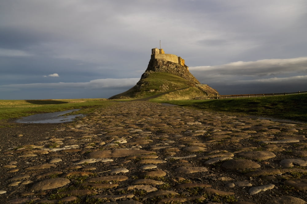 Civil parish on Holy Island Lindisfarne Northumberland England Canvas Art - John Short Design Pics (38 x 24)