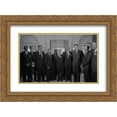 thumbnail image 1 of Civil rights leaders meet with President John F. Kennedy in the oval office of the White House after the March on Washington, D.C. 20x24 Double Matted Gold Ornate Framed Art Print, 1 of 2