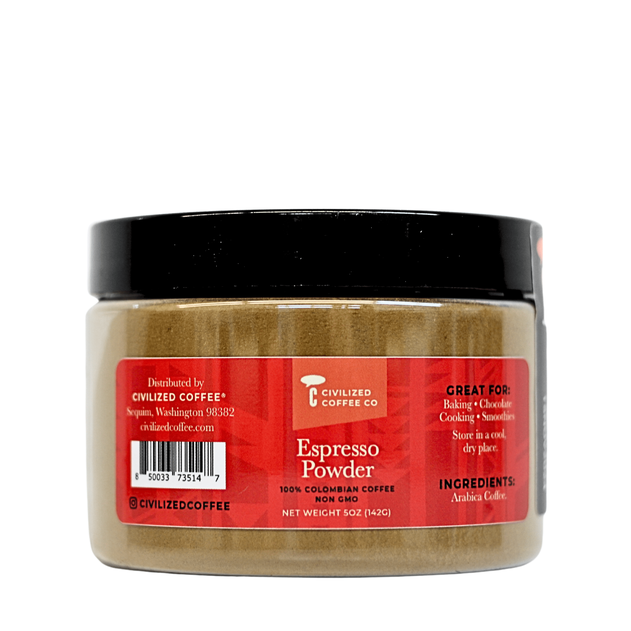 Civilized Coffee Espresso Powder for Baking & Smoothies NonGMO, Gluten