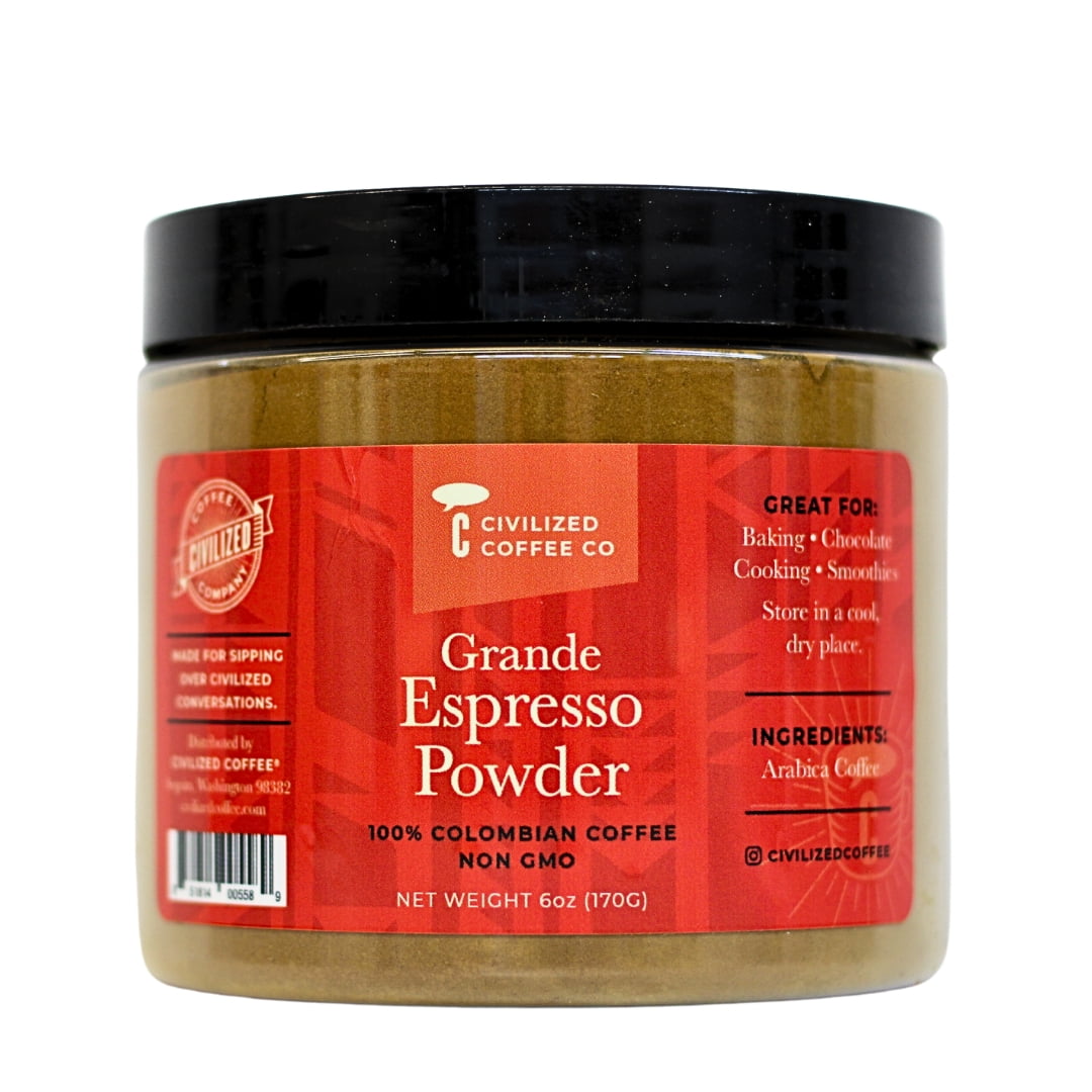 Civilized Coffee Grande Espresso Powder for Baking & Smoothies NonGMO
