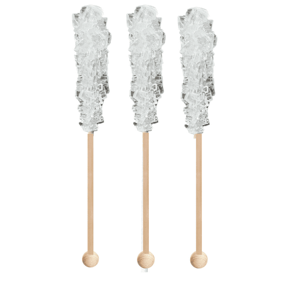 Civilized Coffee Premium Rock Candy, Large Swizzle Sugar Sticks, All Natural, Individually Wrapped, Non-GMO, Gluten-Free  QTY 100