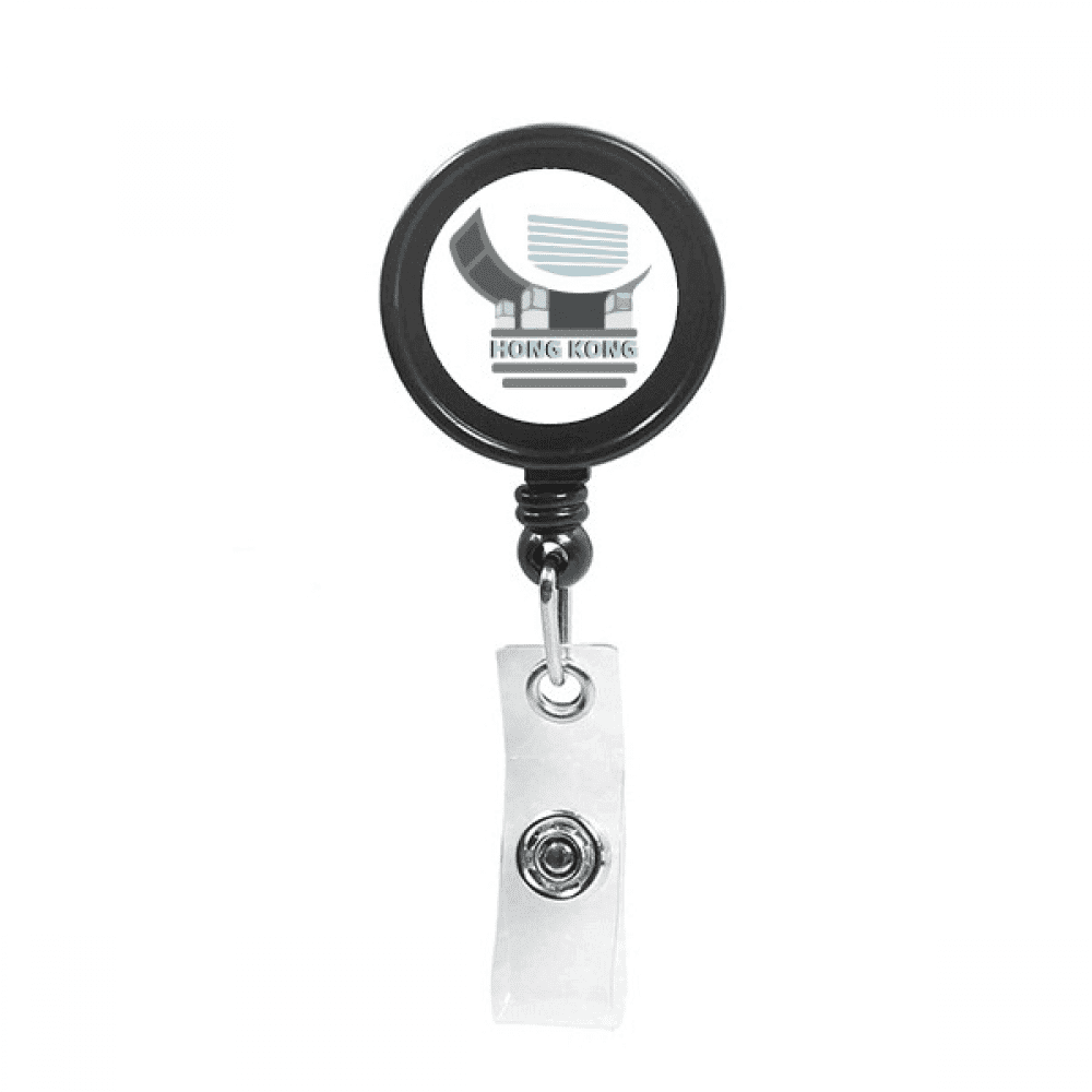 Civilized Culture Modern Architecture Retractable Keychain Badge Holder ID Badge