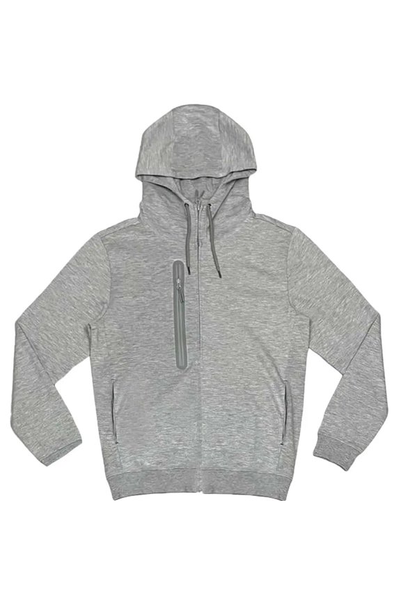 Men Tech Fleece Zip Up Hoodie (Grey)